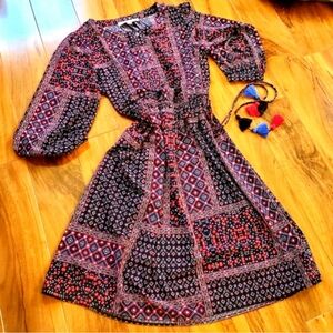 LOFT Boho Print Dress - Size S (NWOT)